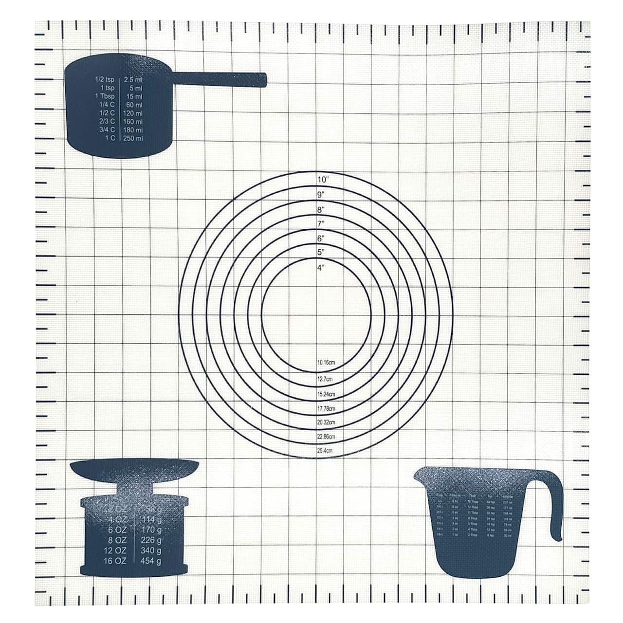Toile de cuisson en silicone bleu de 50,8 cm de Makery